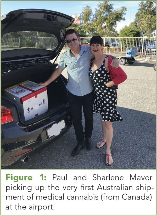 Figure 1: Paul and Sharlene Mavor picking up the very first Australian shipment 