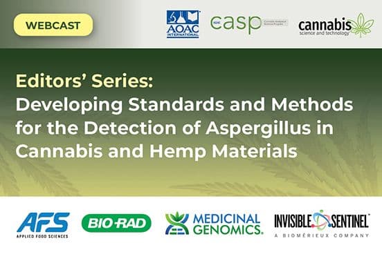 Editors’ Series: Developing Standards and Methods for the Detection of Aspergillus in Cannabis and Hemp Materials