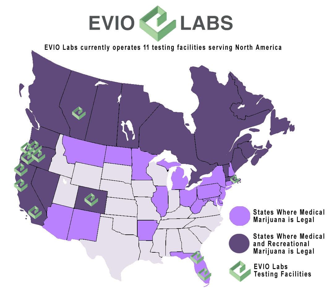 Figure 1: EVIO Labs facility locations.